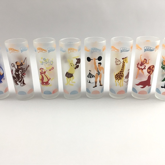 Vintage Libbey Circus Glassware - Picture 1 of 4